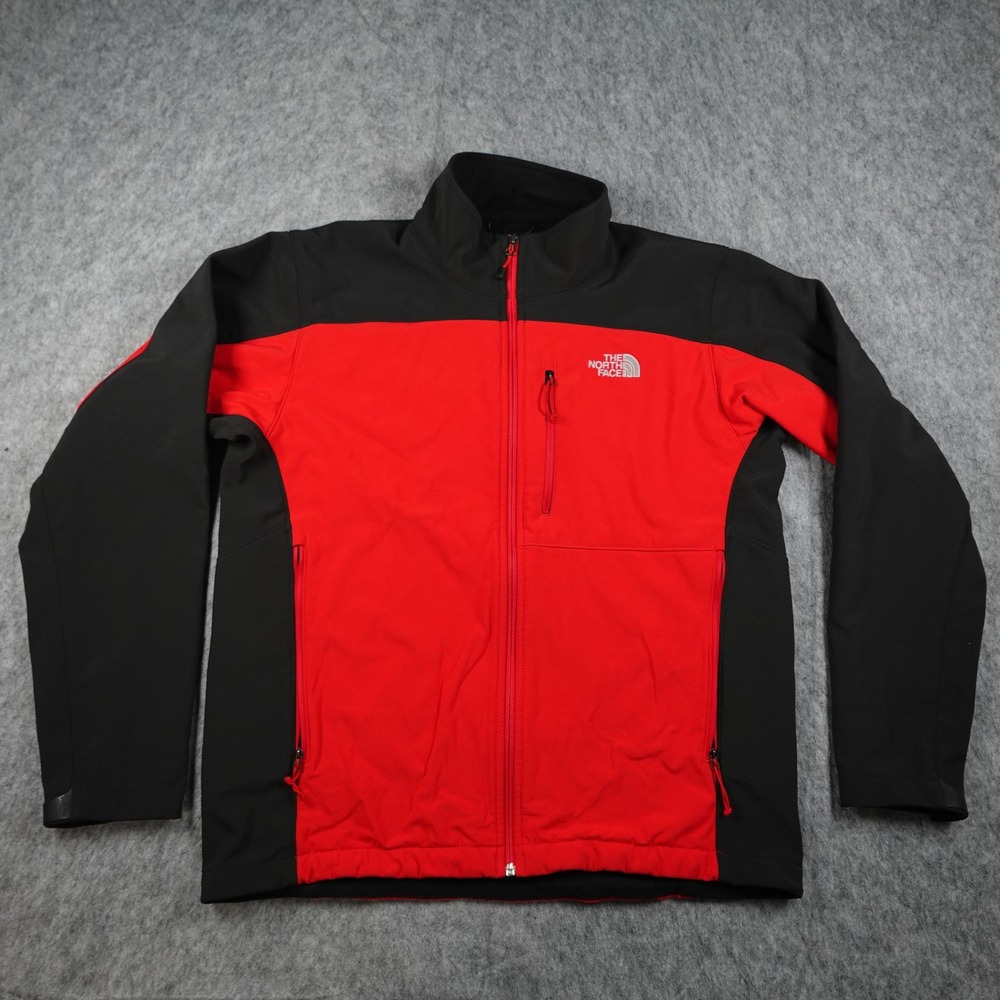 The North Face Jacket Mens Large Red Apex Bionic Softshell Full Zip Jacket